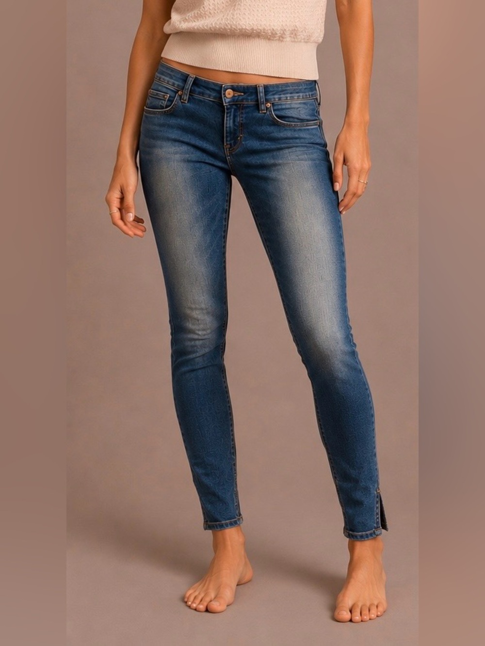 Free People Low Rise Skinny Denim Jeans